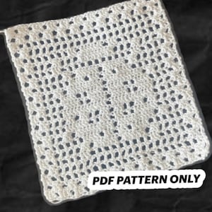 PATTERN PDF ladybug filet crochet coaster/ doily