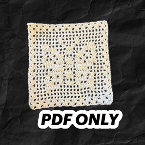 PATTERN PDF butterfly filet crochet coaster/ doily
