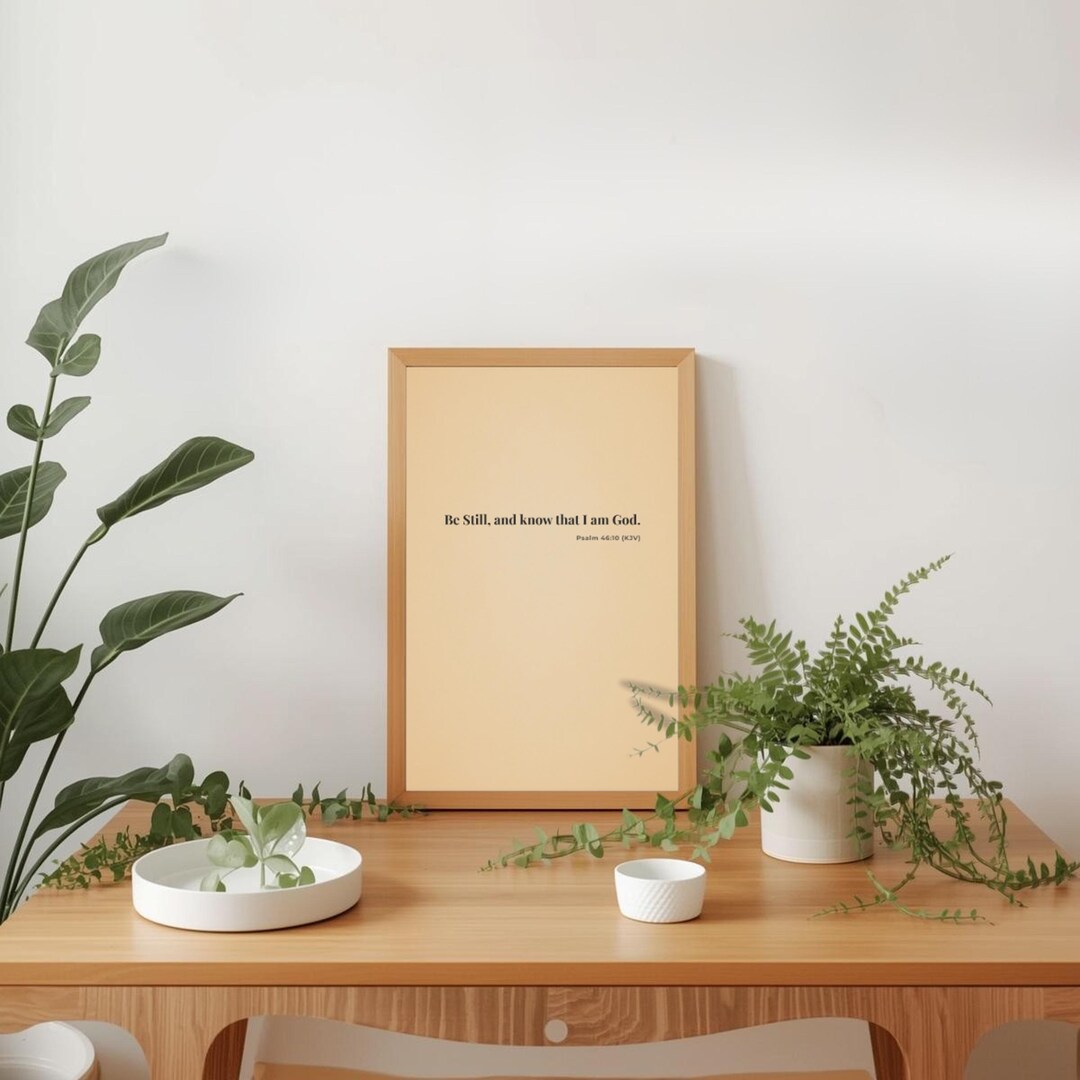 Bible Quote - Psalm 46:10 Scripture Wall Art – Christian Bible Verse ...