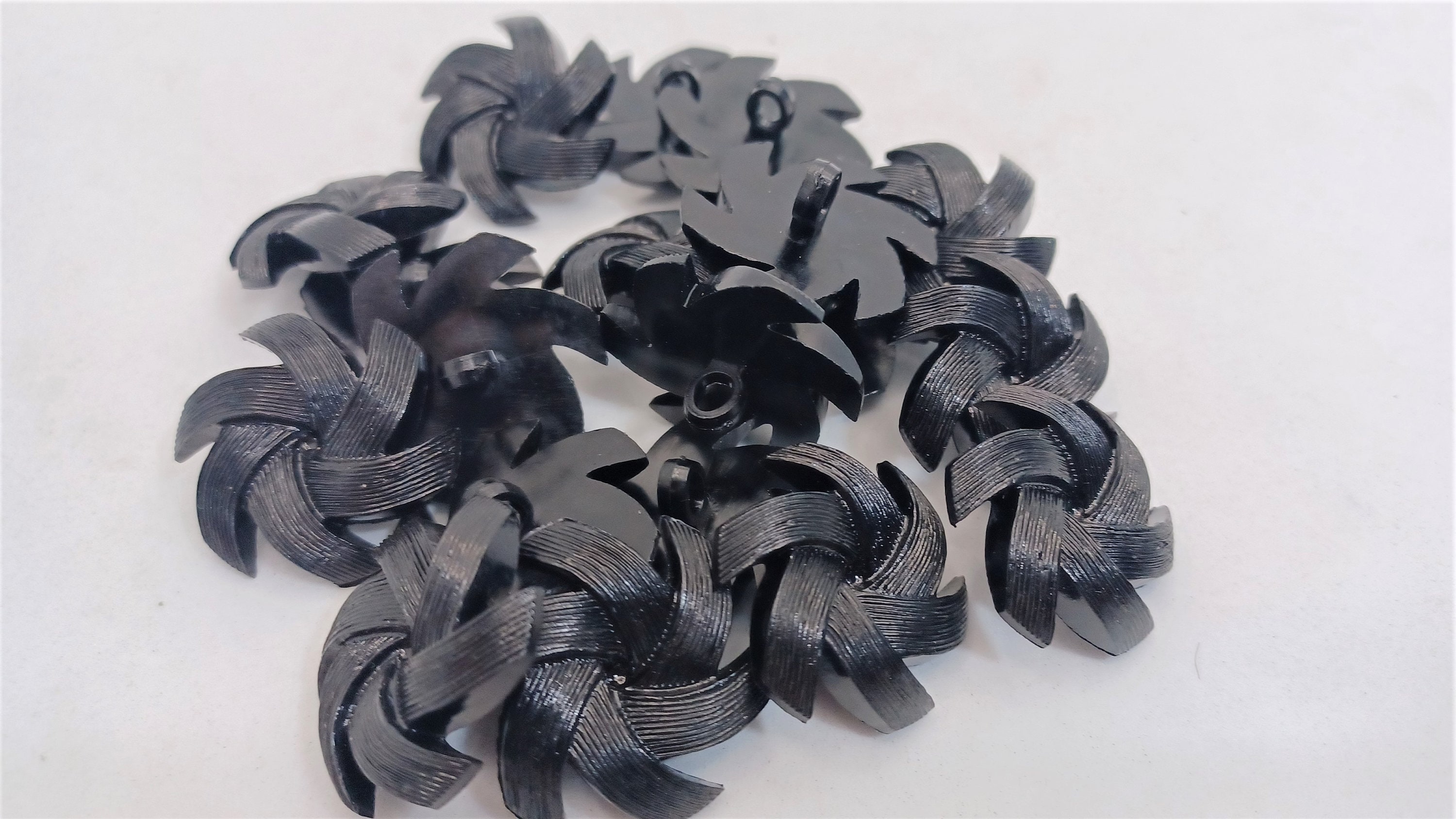 Vintage Black Acrylic Pinwheel Buttons - Etsy