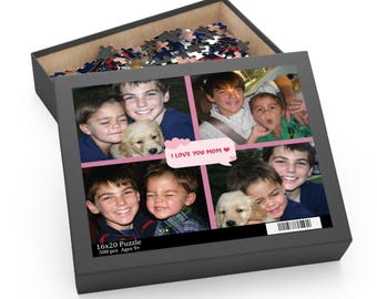 Regalo personalizado / Rompecabezas fotográfico para el Día de la Madre / Regalo de recuerdo sentimental personalizado de 500 piezas