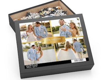 Regalo personalizado / Rompecabezas de collage de fotos de boda de 500 piezas