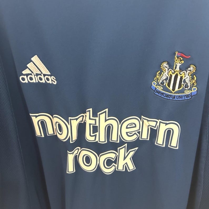 Camiseta de entrenamiento visitante Adidas Newcastle United 2004-05 Northern Rock EPL XL EUC imagen 2
