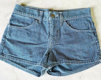 Striped Jean Shorts - Etsy