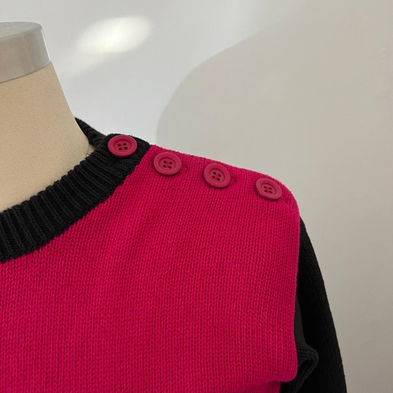Vintage 90s Liz Claiborne Colorblock Sweater Dress - image 3
