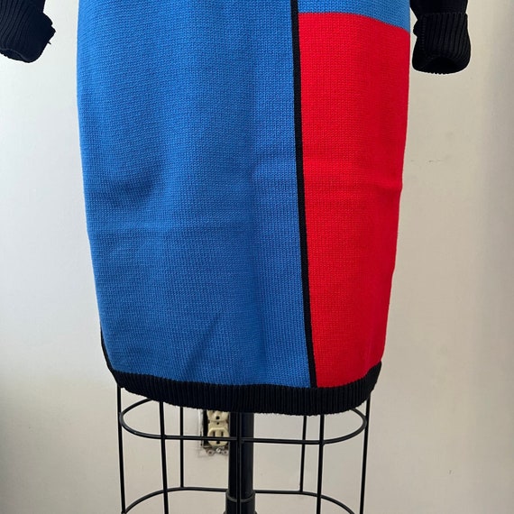 Vintage 90s Liz Claiborne Colorblock Sweater Dress - image 4