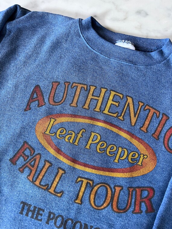 Vintage 90s Poconos Fall Tour Leaf Peeper Sweatsh… - image 3