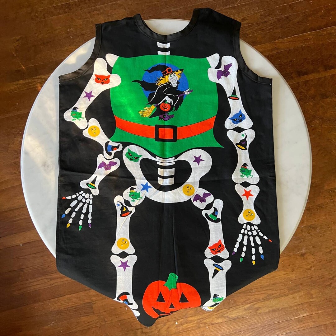Vintage Handmade Halloween Skeleton Jumper Dress or Long Top Etsy