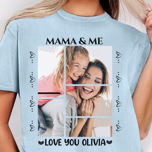 Mama and Me Shirt, Custom Photo T-Shirt, Personalized Mother Daughter Tee, Mom and Mini Matching Top, Mother's Day Gift, Picture Shirt
Mama