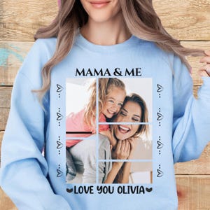 Mama and Me Custom Photo Design, Personalized Mother Daughter Gift, Love You Olivia Keepsake, Unique Family Portrait, Special Mom Gift

Mama