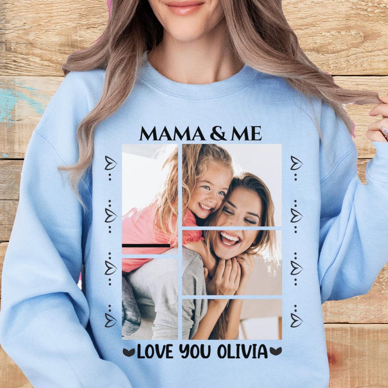 Mama and Me Custom Photo Design, Personalized Mother Daughter Gift, Love You Olivia Keepsake, Unique Family Portrait, Special Mom Gift

Mama