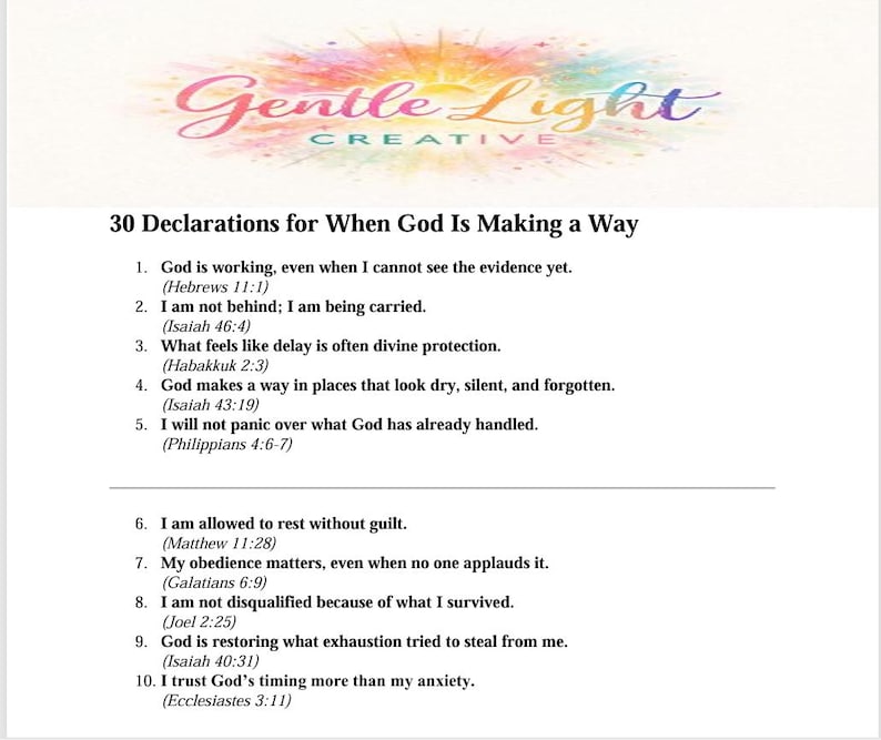 30 Faith Declarations for When God is Making a Way | Christian ...