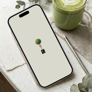 Topiary Smartphone wallpaper | Minimalistic | Elegant Boxwood Lock Screen| Elegant design