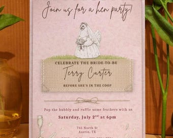 Western Bachelorette Invitation Template, Editable on Canva, Hen Party Invite, Southern Funny Bridal Party, Instant Download