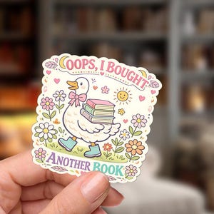 Adesivi per libri, divertenti meme antisociali – "Ops, ho comprato un altro libro", adesivi per bottiglie, agenda, umorismo da libri, adesivi per Kindle