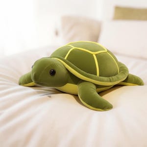 Large Turtle Plush Toy 35cm – Soft Hug Pillow – Cute Sea Turtle Plushie – Cuddly Stuffed Animal – Calming Comfort Gift for Kids