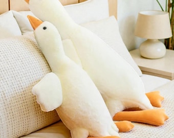 50/90/130CM Funny Goose Plush Toy – Soft Duck Pillow Cute Stuffed Animal Sleeping Gift