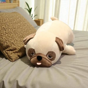 Pluszowa poduszka w kształcie mopsa – Kawaii Animal Sleeping Toys, prezent urodzinowy dla dzieci