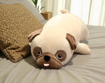 Pug Dog Plush Pillow – Kawaii Animal Sleep Toy Kids Birthday Gift
