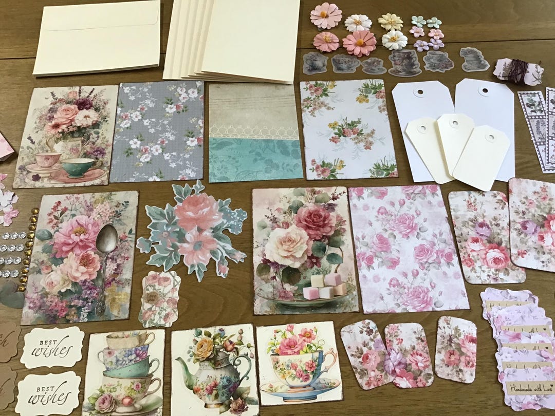 DIY Card Making Kit Handmade Tea Party - Etsy