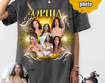 Custom Photo Comfort Colors T-Shirt, Retro 90s Bootleg Style