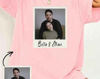 Personalized Photo T-Shirt, Custom Picture Shirt With Name, Add Your Own Image Tee, Custom Face Shirt, Unique Birthday Gift