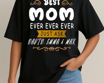 Custom Mama T-shirt with Kids names, Mama Custom Mother's day Gift, Personalized Mom Shirt, Custom Mama Shirt , Custom Mama Tee
