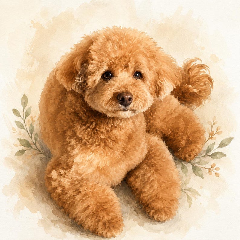 Ritratto digitale personalizzato per animali domestici / Ritratto di cane o gatto da foto / Scegli il tuo stile ad acquerello immagine 6