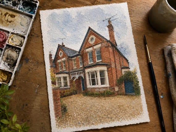 Hand-painted commission detail