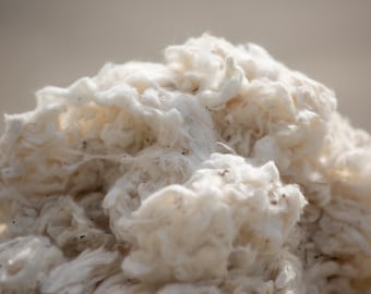Organic Virgin Cotton Fiber – Natural Textile Fiber for Crafts, Stuffing & Decoration