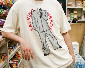Vintage 80's Band T-Shirt, Retro David Byrne Talking Suit Graphic Tee