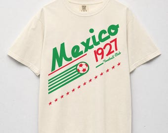 90er Jahre Mexiko Fußball-Trikot, Retro mexikanisches Fußball-Grafik-T-Shirt