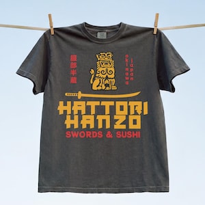 Hattori Hanzo Logo T-Shirt, japanisches Tarantino Samurai Swords Graphic Tee