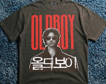 Camiseta gráfica Oldboy, camiseta gráfica inspirada en películas coreanas de principios de los 2000.