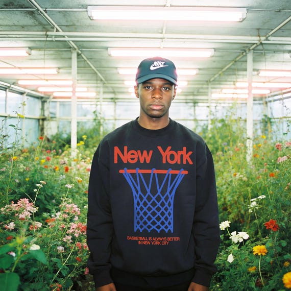 New York Basketball Sweatshirt, NY Bball Streetwear Crewneck