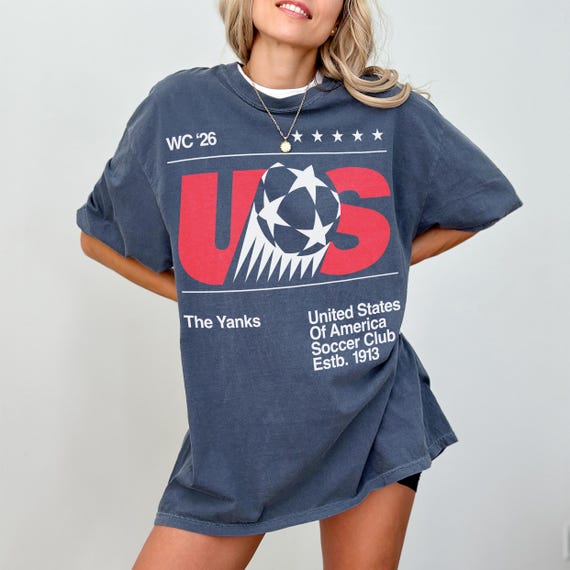USA Soccer Team Graphic Tee, 80's United States Fan Apparel