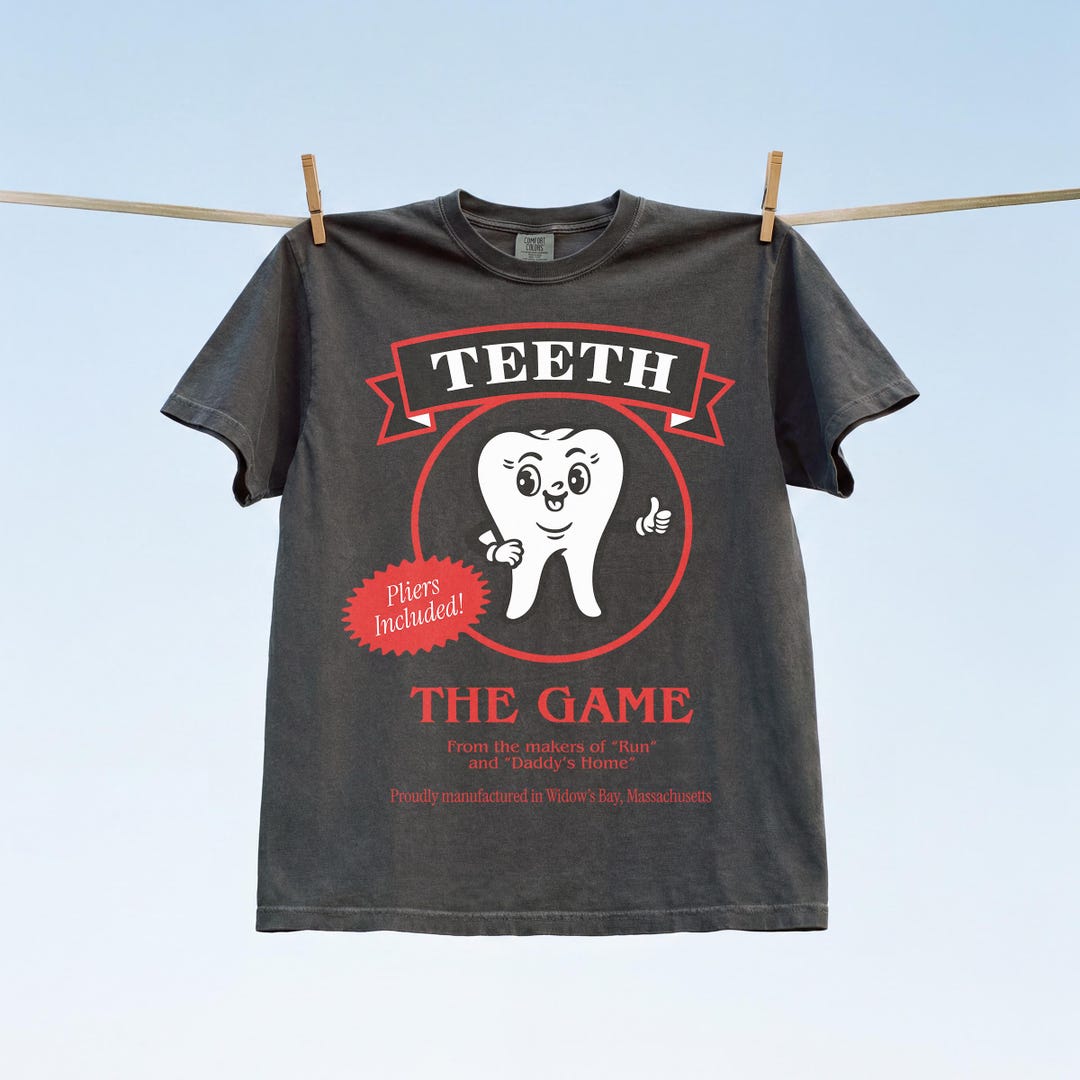Teeth Widow's Board Game T-Shirt, Funny Bay TV Graphic Tee