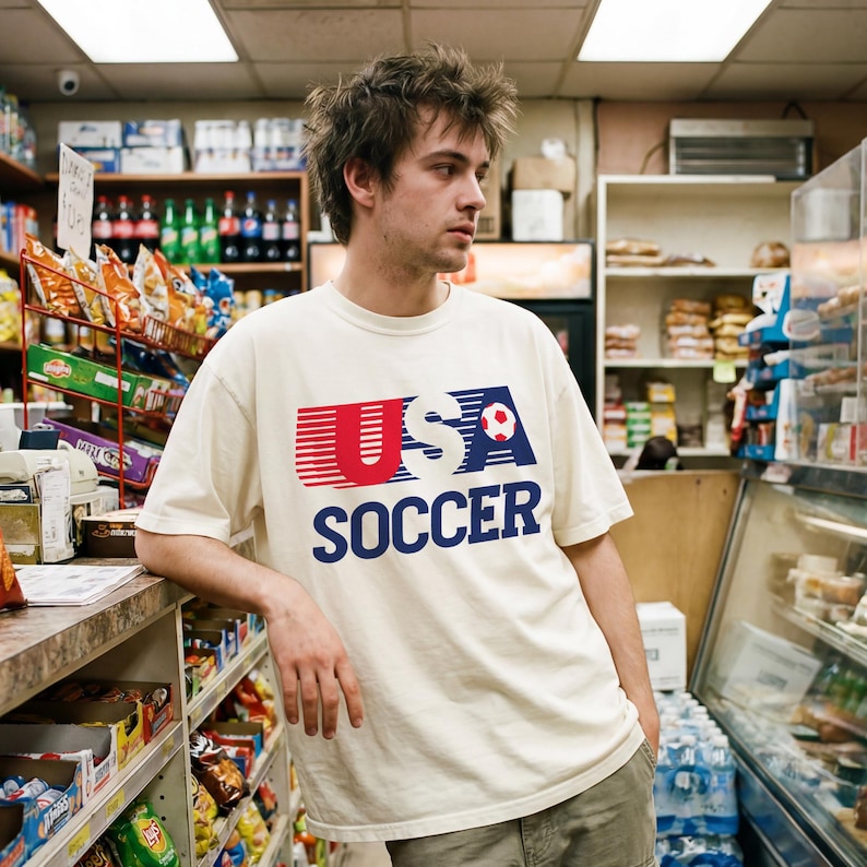 USMNT USWNT World Cup 2026 vintage 80s style graphic t-shirt, off white cream throwback United States Comfort Colors graphic tee shirt