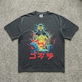 8 Bit Japanese Monster T-Shirt, Retro Gojira Sci Fi Film Graphic Tee