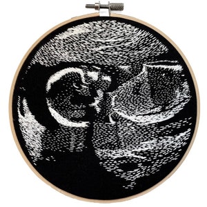 Custom Thread Painting Sonogram Ultrasound // Embroidered Portrait // Embroidery Personalized Gift // Gifts for Her // Baby Shower Ideas image 8