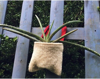 Handwoven Hanging Planter / Soft Planter / Hanging Storage