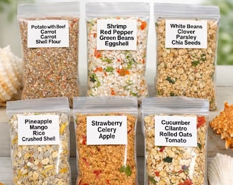 Paquete variado de alimento artesanal para cangrejos ermitaños: ingredientes naturales, mezclas para una dieta saludable #15