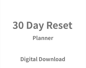 30 dagen resetplanner digitale download
