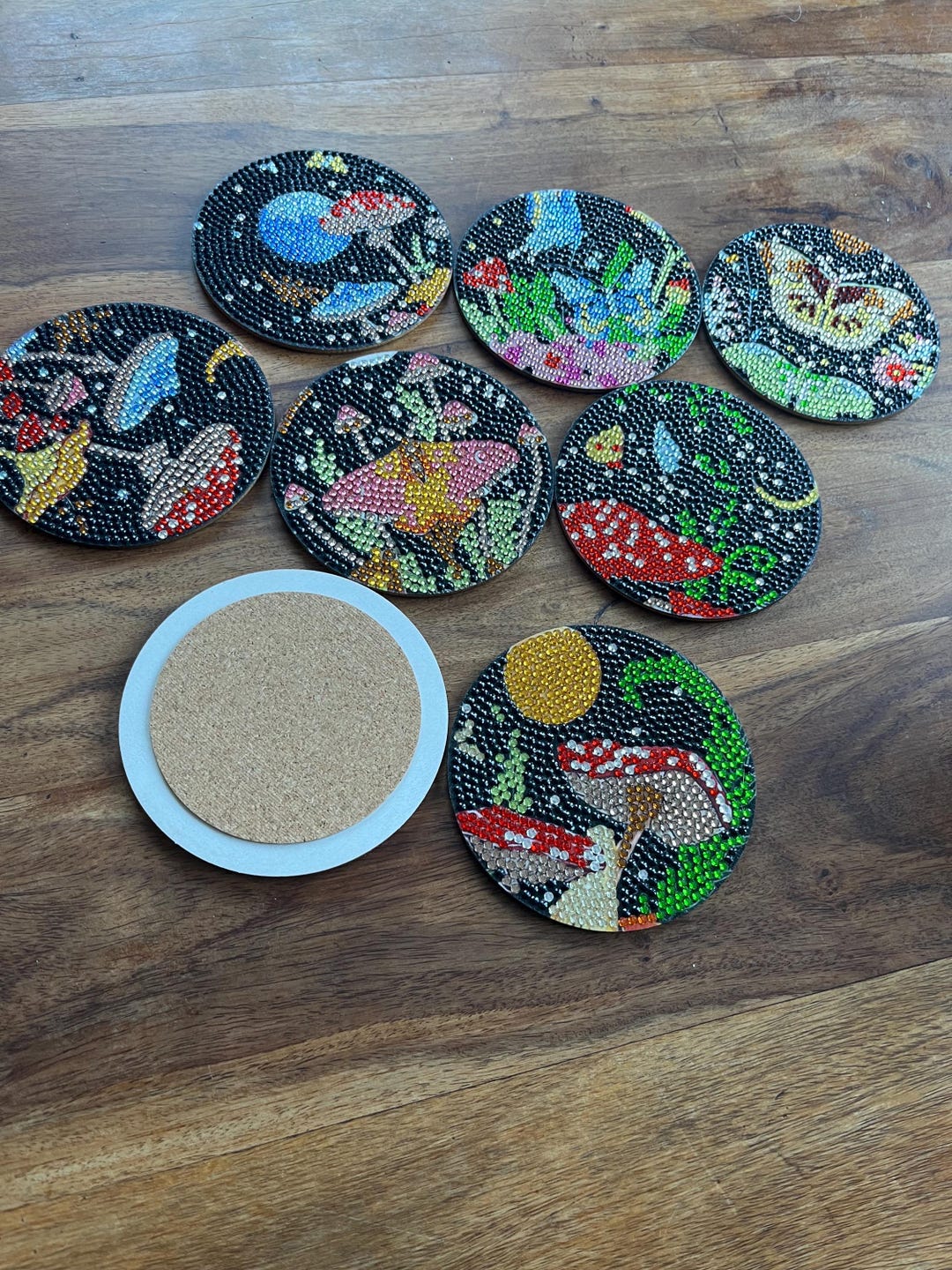 Alternative Coasters Diamond, Wood, Coaster, Glimmer, Glitter, Shiny, Alternative - Etsy