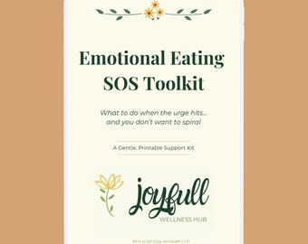 Cuaderno de ejercicios sobre patrones de alimentación emocional / Comprender los antojos y los hábitos alimentarios recurrentes / Diario de reflexión (PDF imprimible)