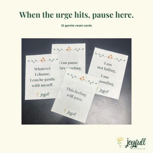 Gentle Pause Cards | Mindfulness Printable + Digital | Self-Compassion Tool for Overwhelmed Women | Emotional Wellness
