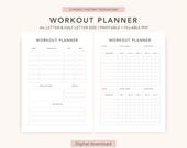 Workout Planner Printable PDF | Gym Log & Exercise Tracker | Strength Training Journal | Fitness Routine Planner