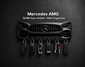 Mercedes AMG Grille Key Holder – Sports Car Style Wall Mount Key Holder | Modern Entryway Organizer | Gift for Car Enthusiasts