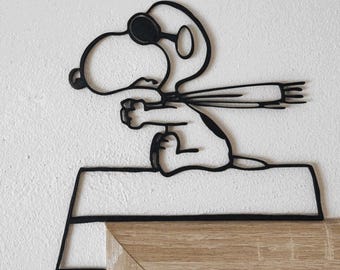 Snoopy Door Corner Decoration – 3D Printed PLA Wall Art – Peanuts Home Decor – Cute Cartoon Accent – 20×19 cm