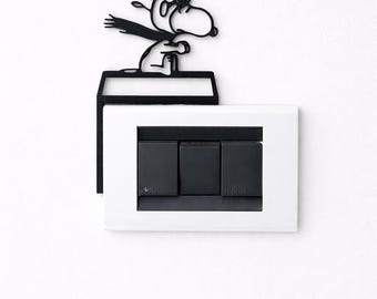 Snoopy Wall Switch Decoration – Modern Design in PLA Plastic